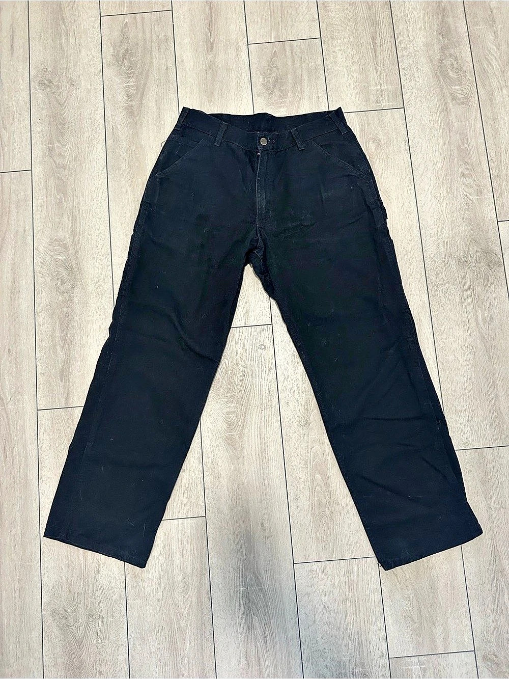 Carhartt B11 Washed Duck Work Dungaree Cargo Pants Black 34 x 32